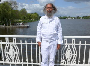 Pause mit Rajarshi Peter van Breukelen an der Alster 2016